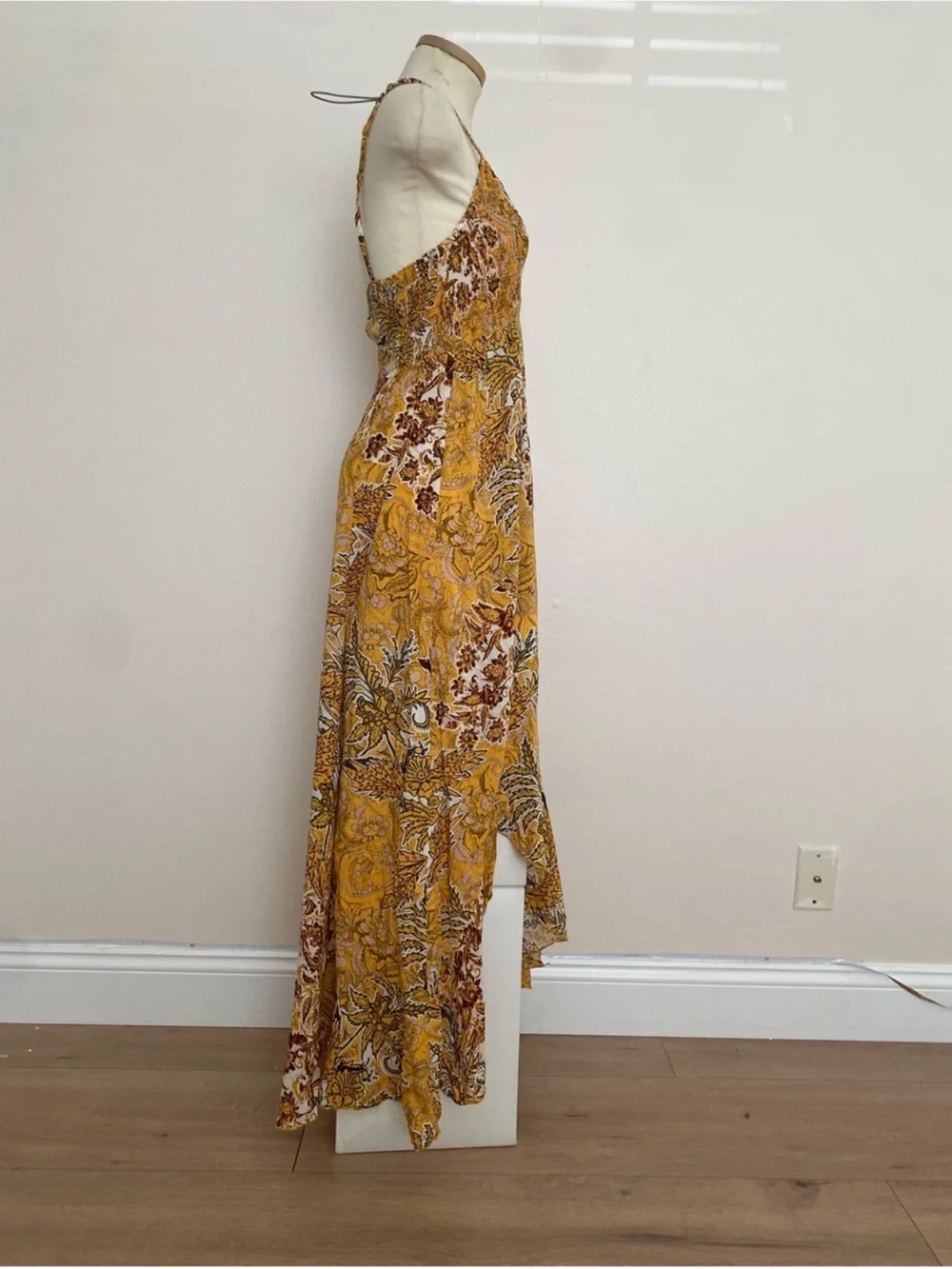 Free People Mustard Floral Maxi Dress